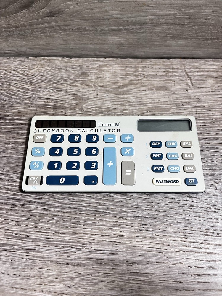 Deluxe Checkbook Calculator Needs New Battery’s Not Tested
