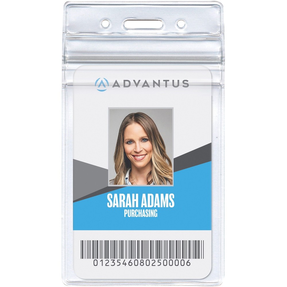 Ace Office 75524 Vertical Badge Holders 50 Pack Clear