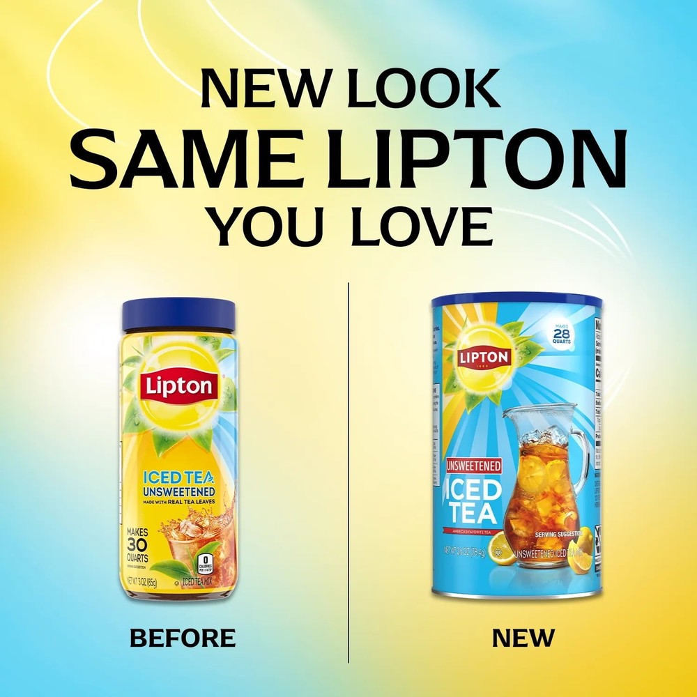 Lipton Caffeinated Unsweetened Instant Iced Tea 28 Quarts