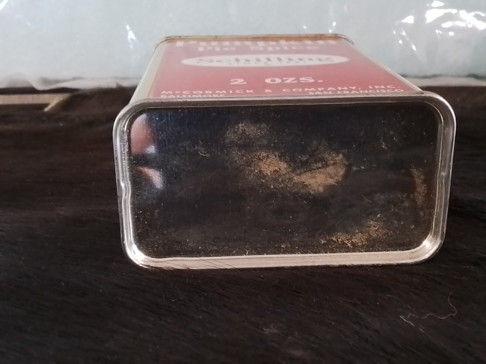 Schilling Pumpkin Pie Spice Tin 2 Oz Vintage