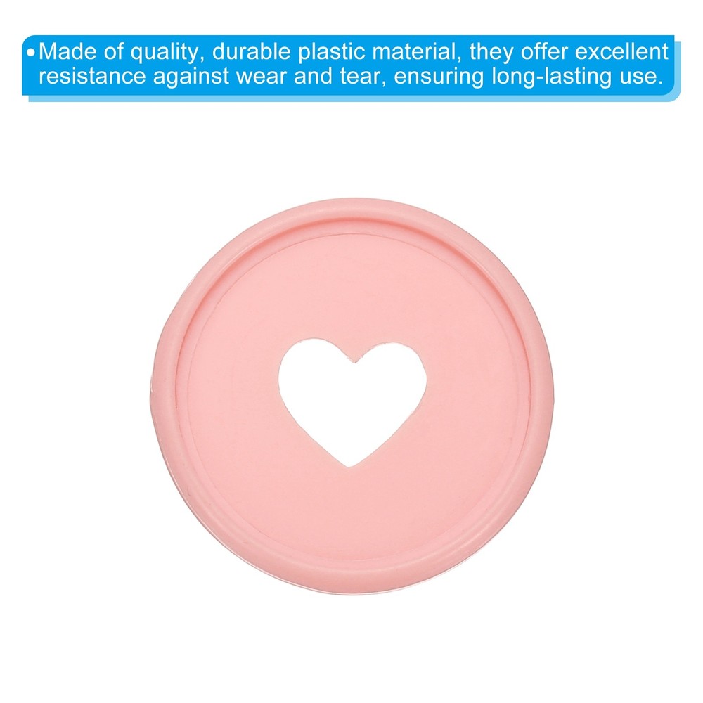 28mm Plastic Book Binding Discs, 11 Pack Expansion Discs Heart, Light Pink