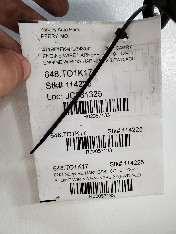 2015 2016 2017 TOYOTA CAMRY Engine Wire Harness