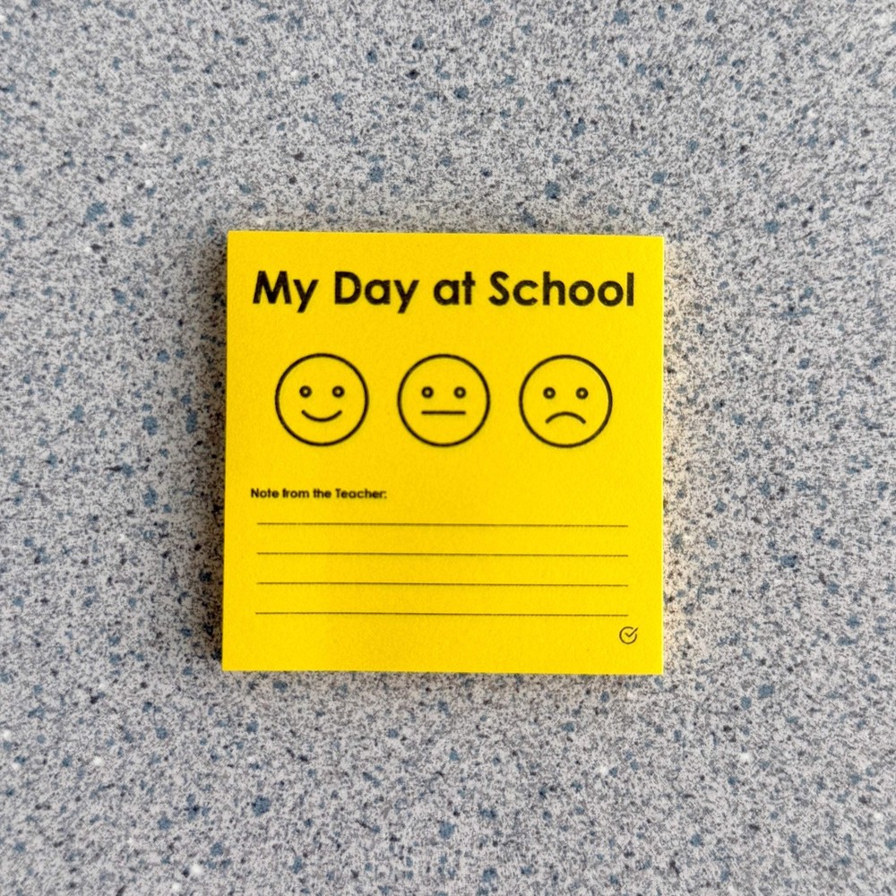 Mrs. D's Corner My Day At School Sticky Note Pad 50 Sheets