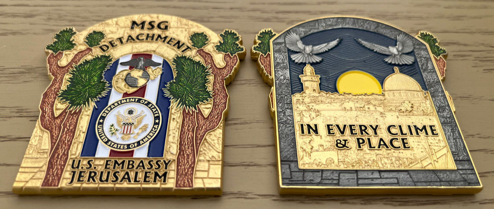 3.0” MSG Marine Security Guard Detachment Jerusalem, Israel - Challenge Coin