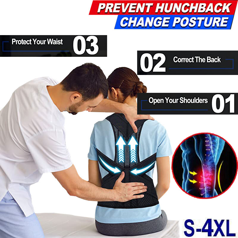 Adjustable Posture Corrector Heavy Lifting Back Support Belt Secure Safety Work