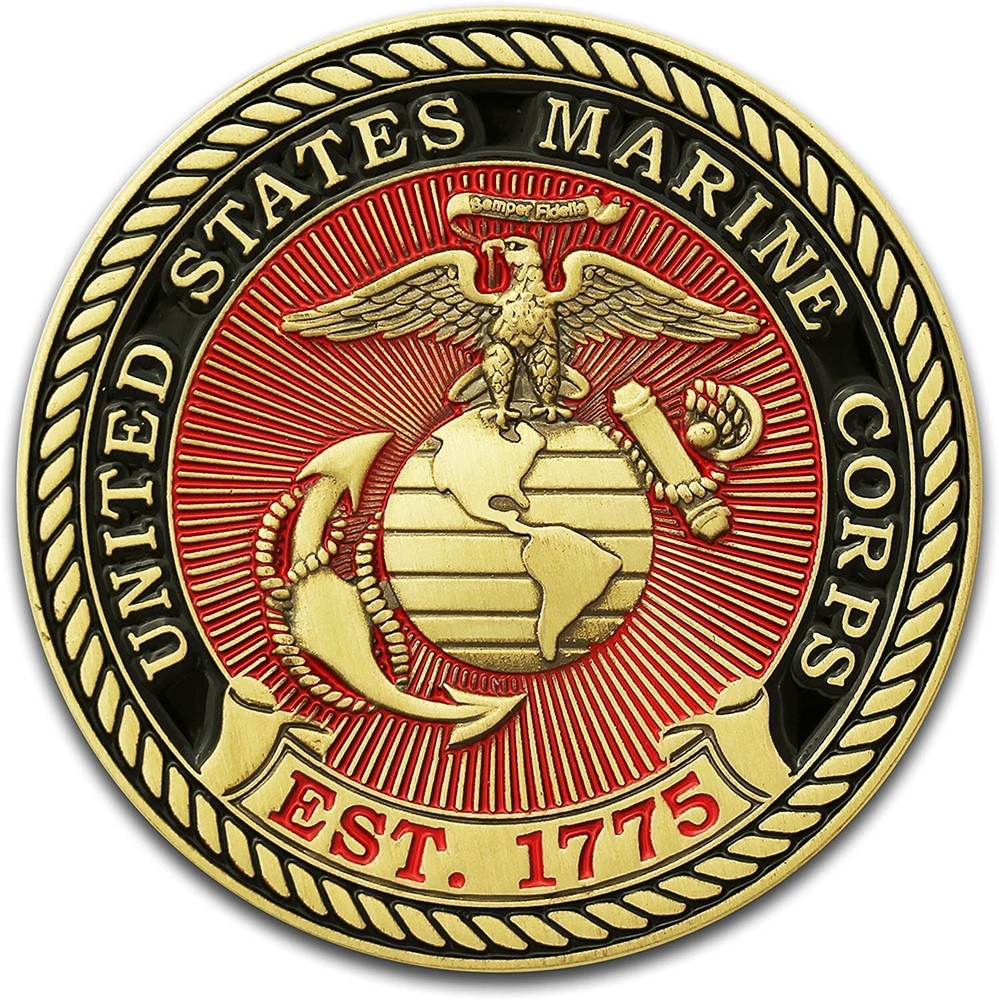 Challenge Coin: MARINE CORPS Rank E-8 Master Sergeant (Ships from CO, USA)