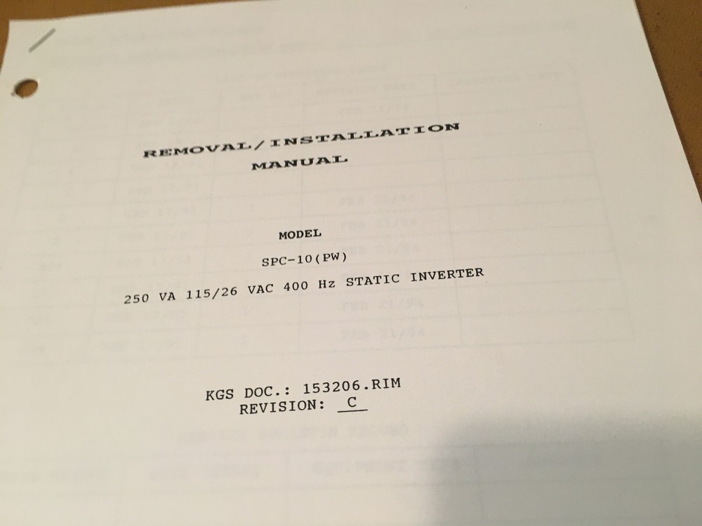 KGS Electronics SPC-10 ( ) Inverter Install Manual