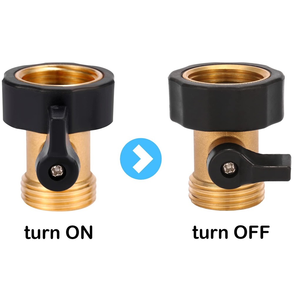 4 Pack Water Hose Shut Off Valve Heavy Duty 3/4 Inch Solid Brass Connect
