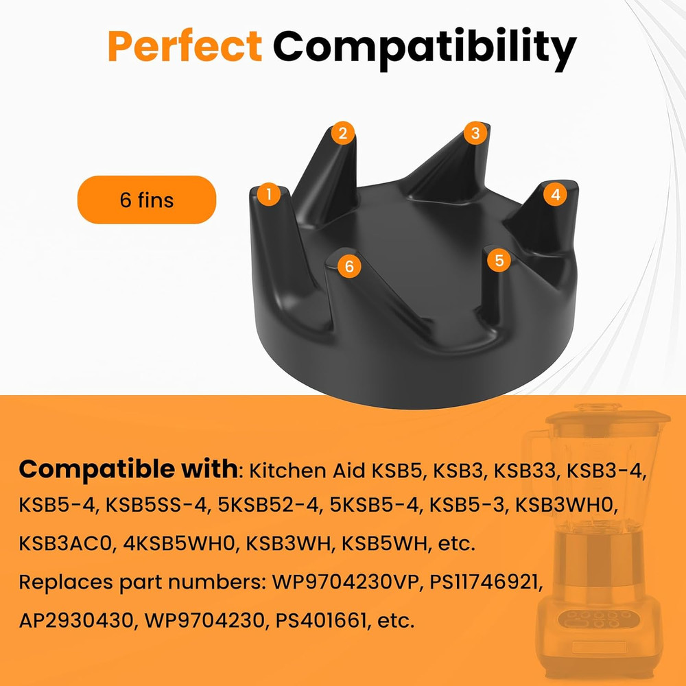 4 Pcs 9704230 Blender Coupler with Spanner, Blender Drive Coupling Kit Replaceme