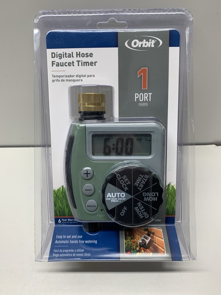 Orbit 62056 Single Dial 1 Port Digital Hose Faucet Programmable Timer