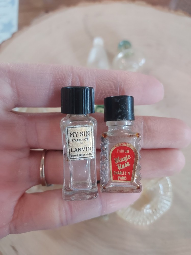 Vintage Mini Glass Perfume Bottles