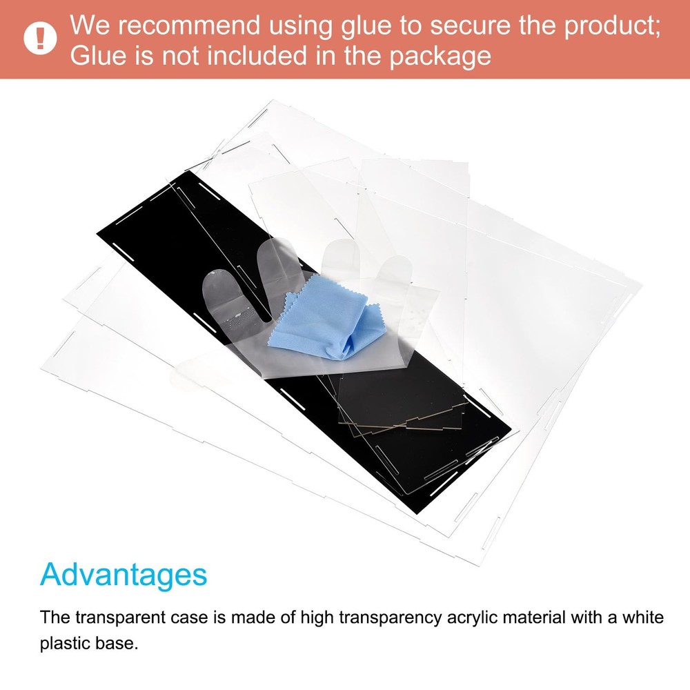 MECCANIXITY Acrylic Display Case Plastic Box Cube Storage Box Clear Small Ass...