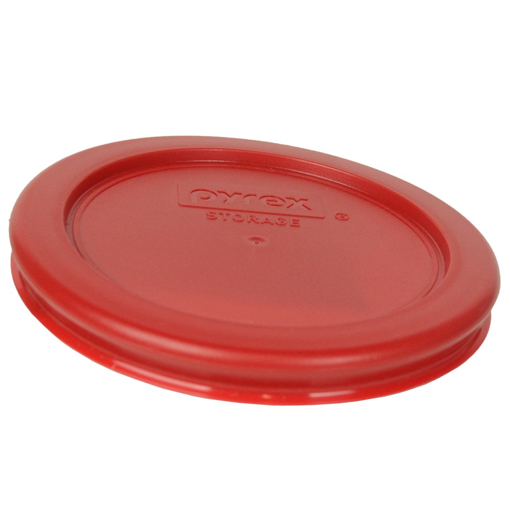 Pyrex 7202-PC Poppy Red Plastic Replacement Storage Lid Cover (2-Pack)