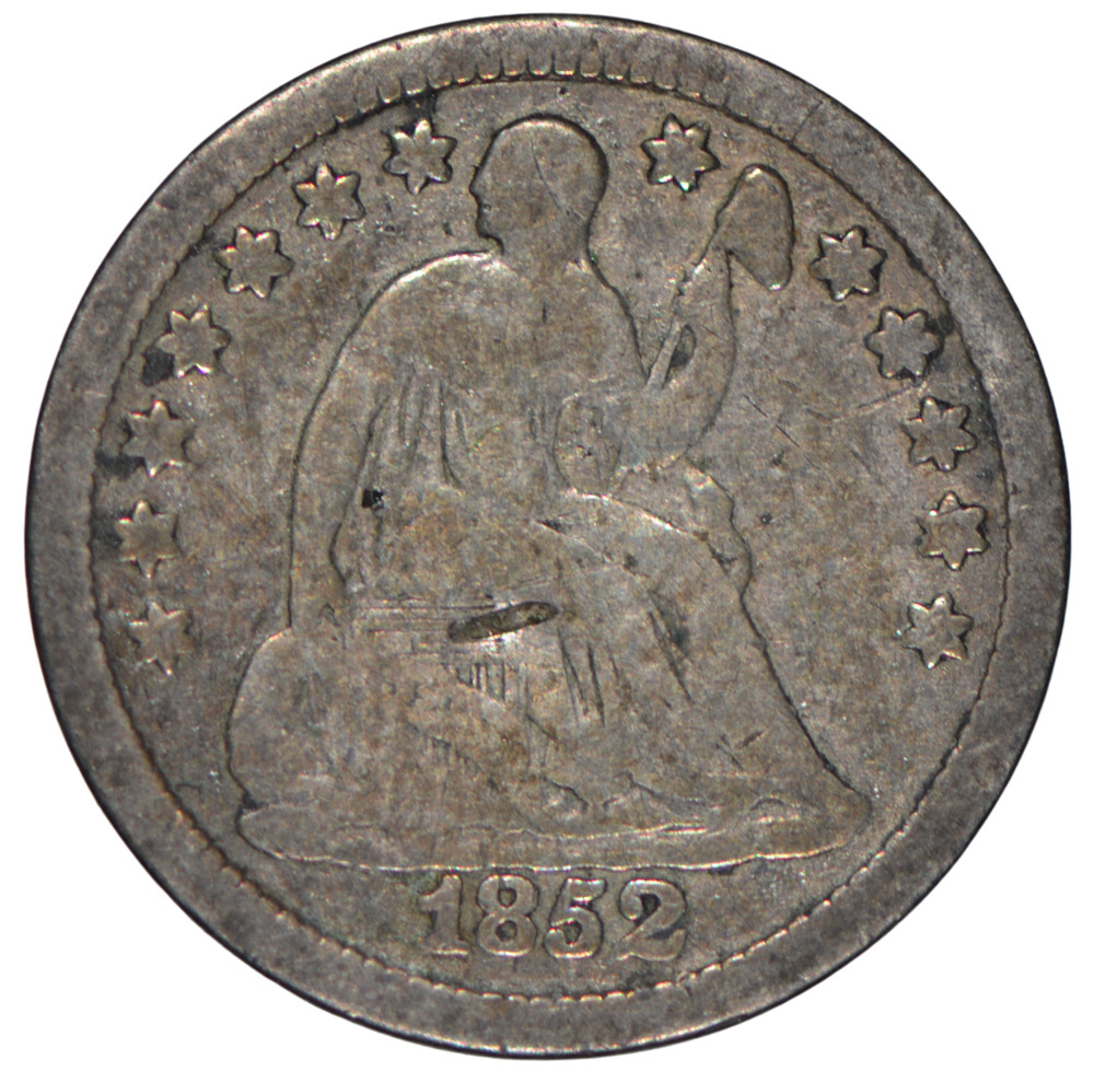 1852 Seated Silver Half Dime ~ VG Details