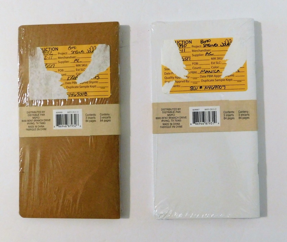 Recollections Boho String Traveler Journal Brown White Paper Inserts NEW