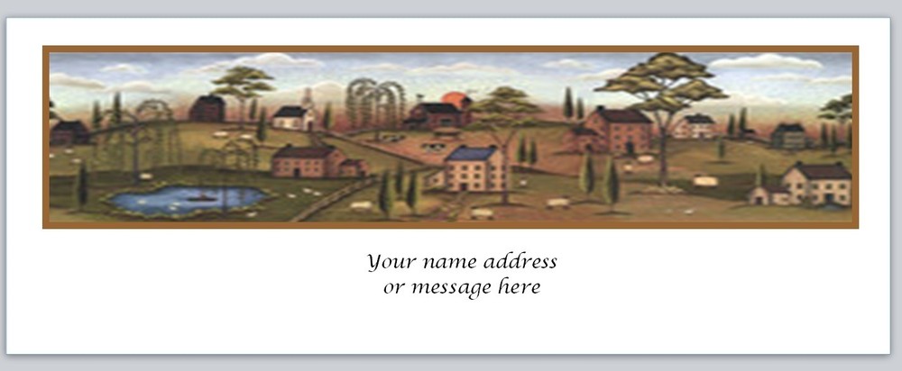 30 Personalized Address Labels Primitive Country (C 759)