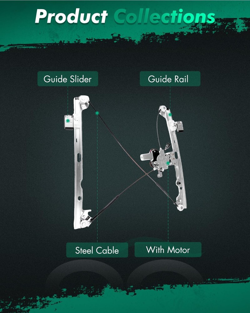 High Performance Power Window Lift Regulator Front Left Driver Side Replacement