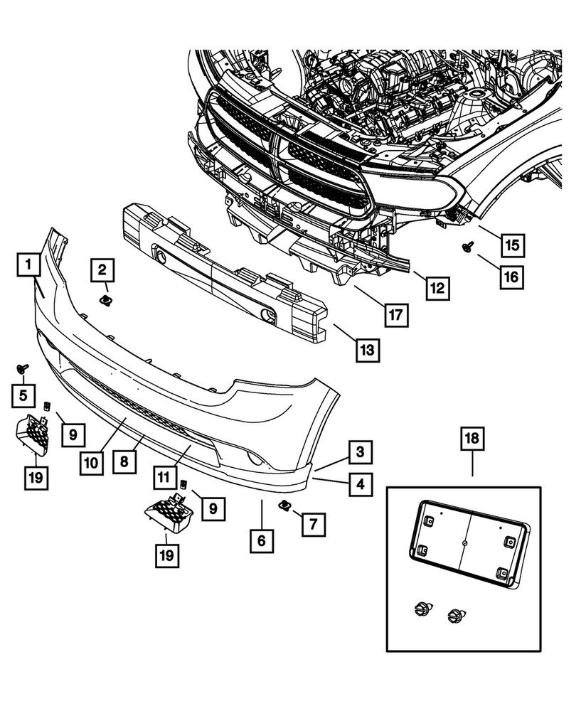 Genuine Mopar Spring Clip 68089193AA