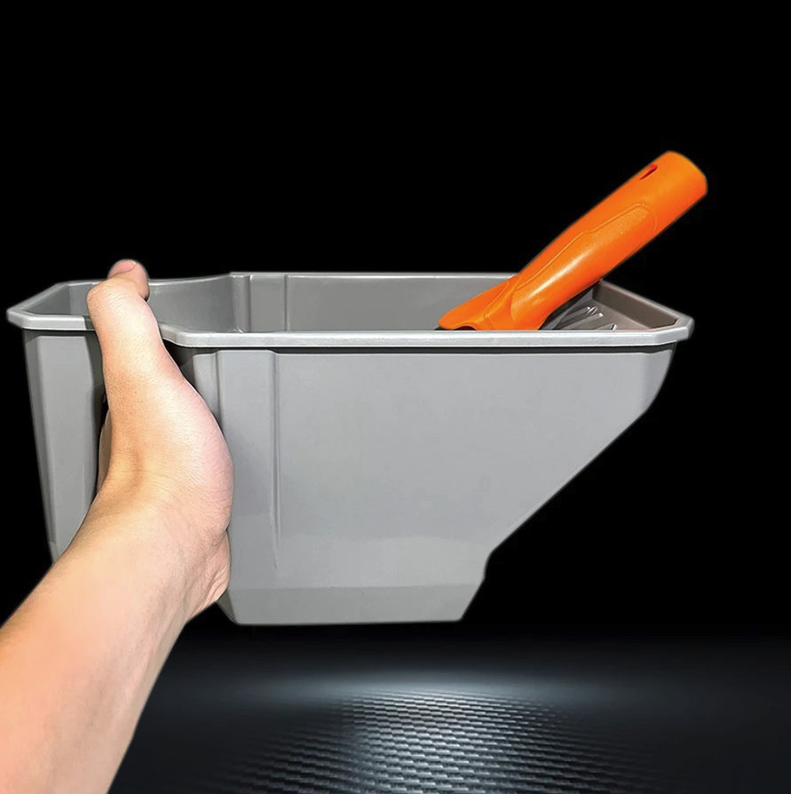 1pc 4 Inch Paint Cup With Roller Frame Handheld Paint Tray Tool - NEW