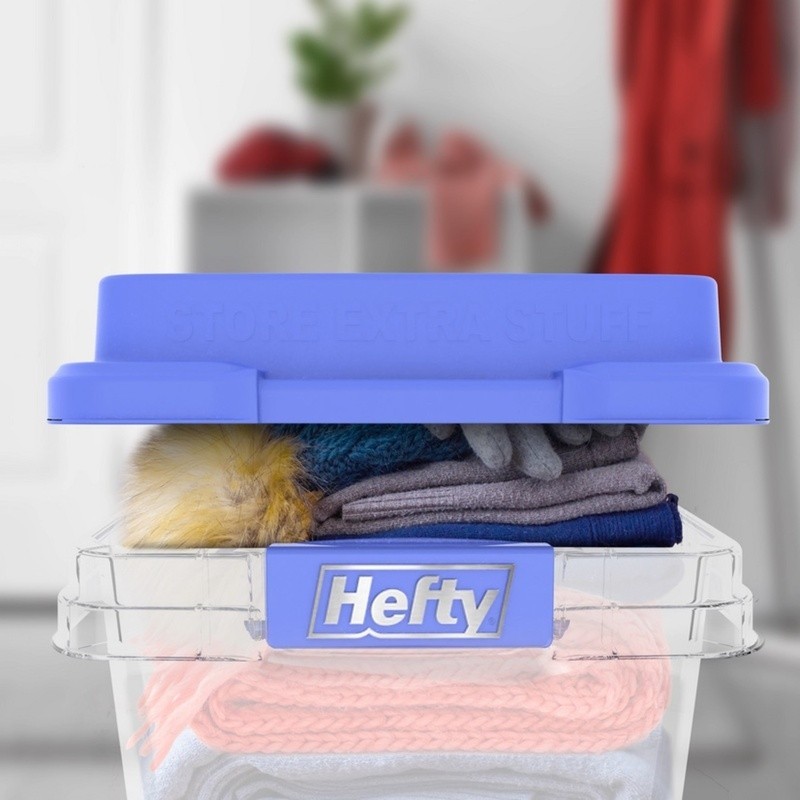 2 PCS Clear Stackable Storage Bin 18qt Organizer Shoes Crafts Garage New