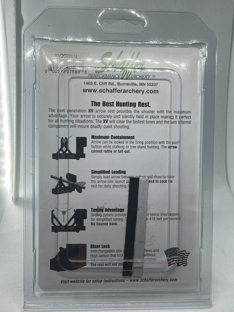 Schaffer XV Universal Rest - Left Hand - Black - XV2020LU