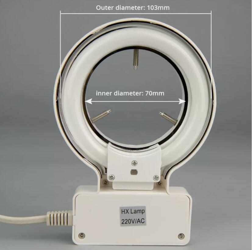 70mm Inner Diameter Ring Lamp Brightness Adjustable Microscope Light Source