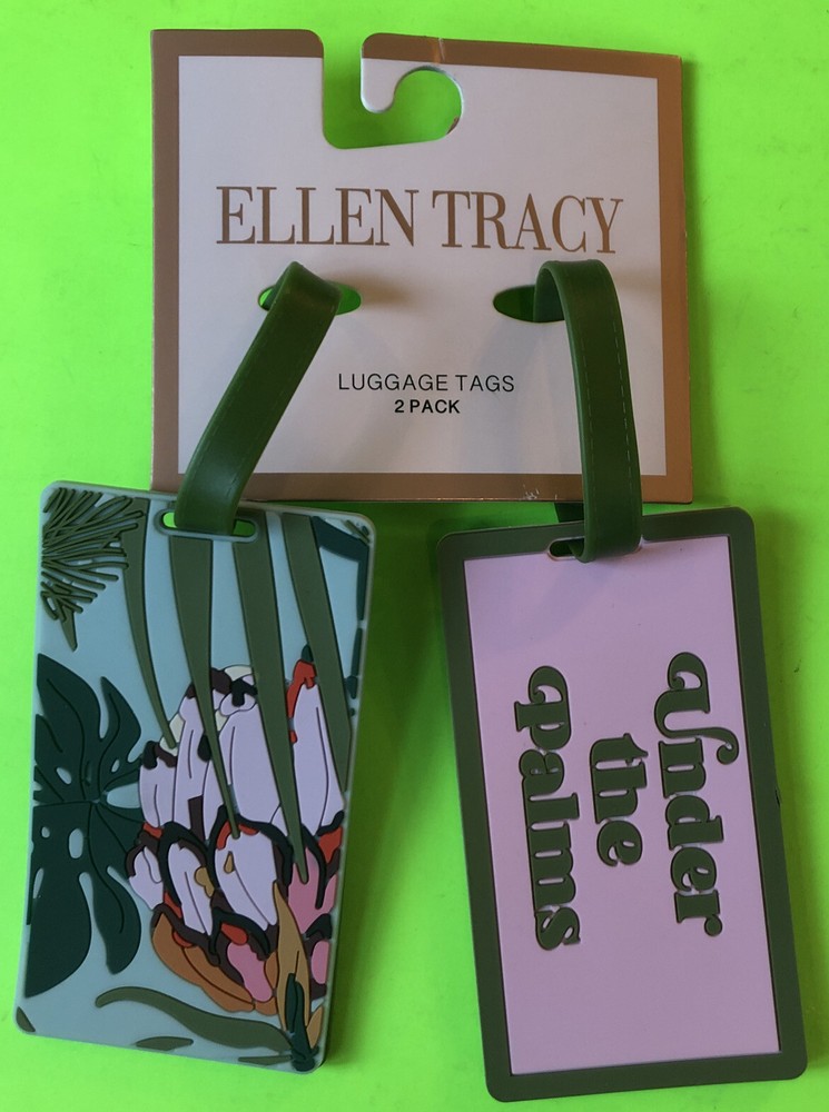 🏷️🧳 ELLEN TRACY LUGGAGE TAGS 2 PACK NEW! 🧳🏷️
