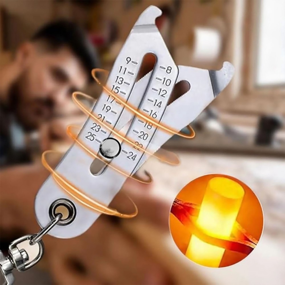 2× Thread Size Verification Tool Set - Portable Bolt and Nut Identifier Gauge