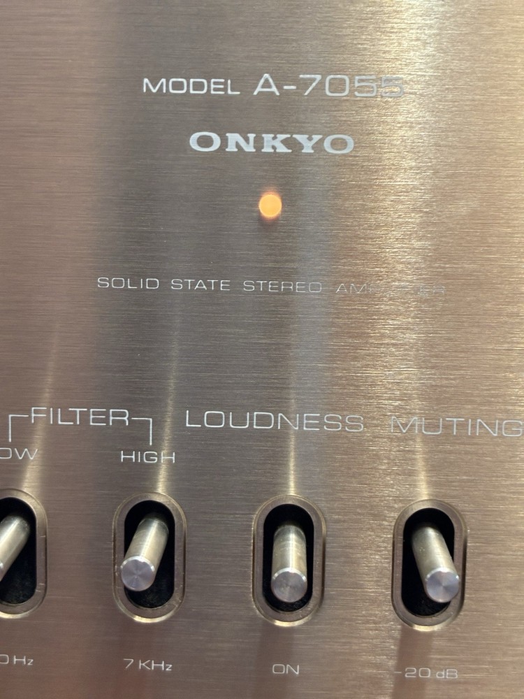 Vintage Onkyo A-7055 Solid State Stereo Pre-Main Amplifier 1970s Working