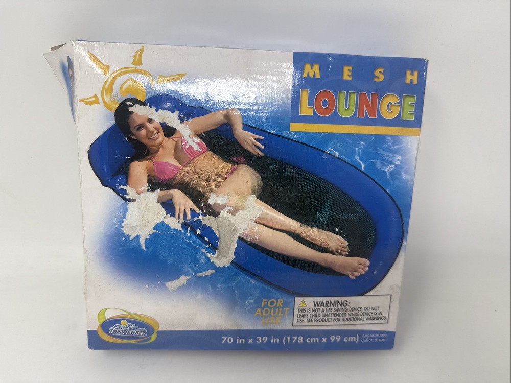 Intex The Wet Set Mesh Lounge 70"x 39” Pool Float 2010 #58833E