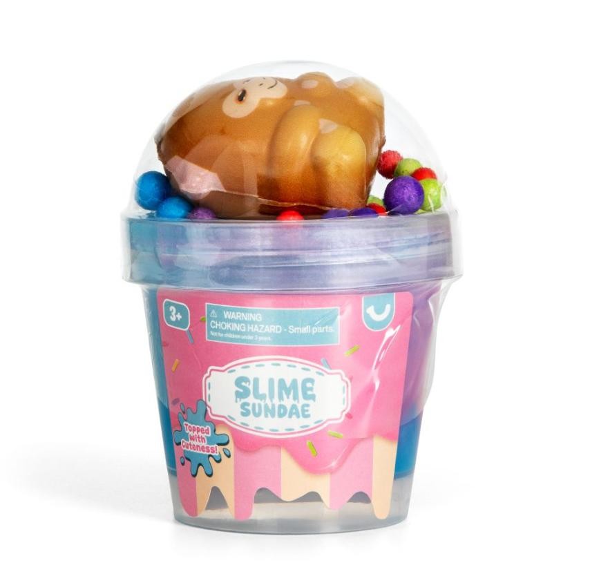 Keycraft Slime Sundae with assorted animals, 2 PACK