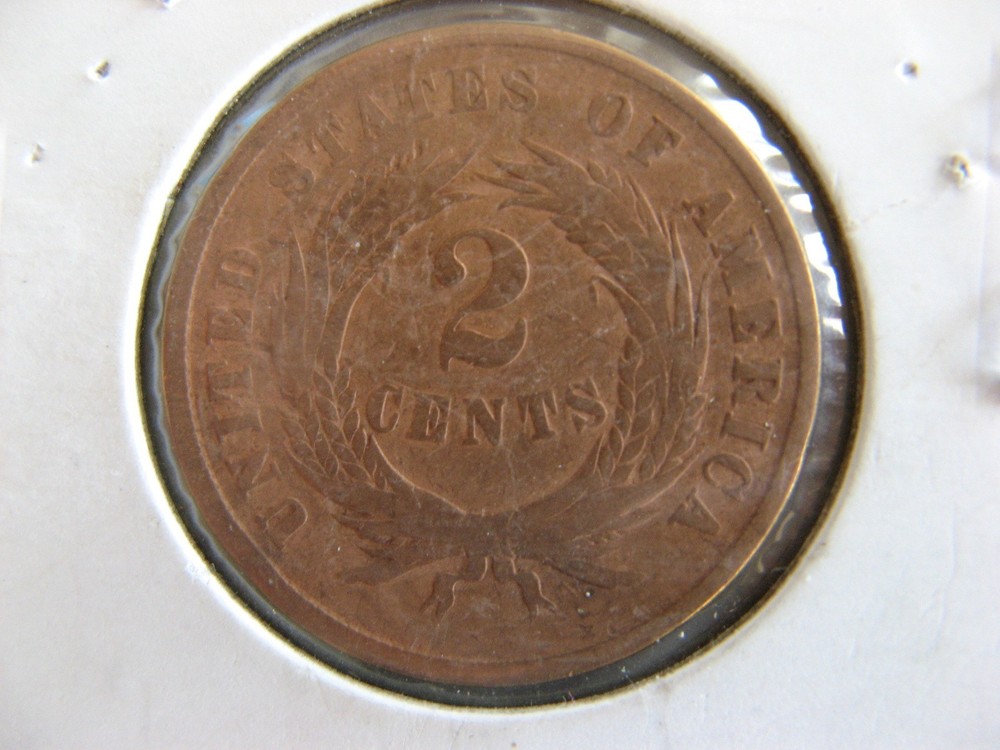Vintage 1864 2 Cent Piece