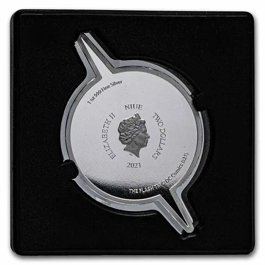 2021 NIUE DC FLASH LOGO 1 OZ SILVER COIN