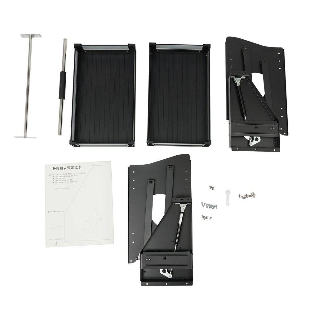 Pull Down Cabinet Organizer 2 Tier Pull-Out Cabinet Wall Shelf Spice Dishes Rack