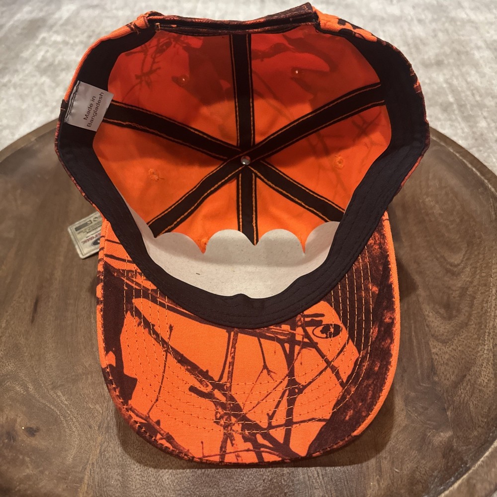 Mossy Oak Blaze Orange Men’s Adjustable Baseball Hat