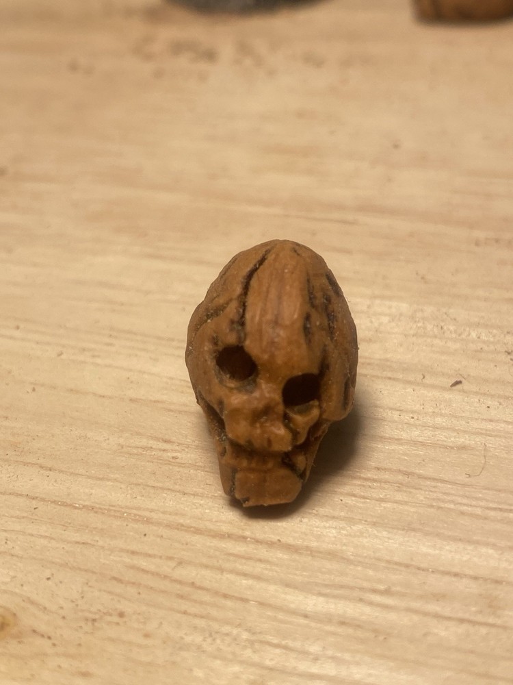 Miniature Skull 8 Carved From Peach Stone Pit