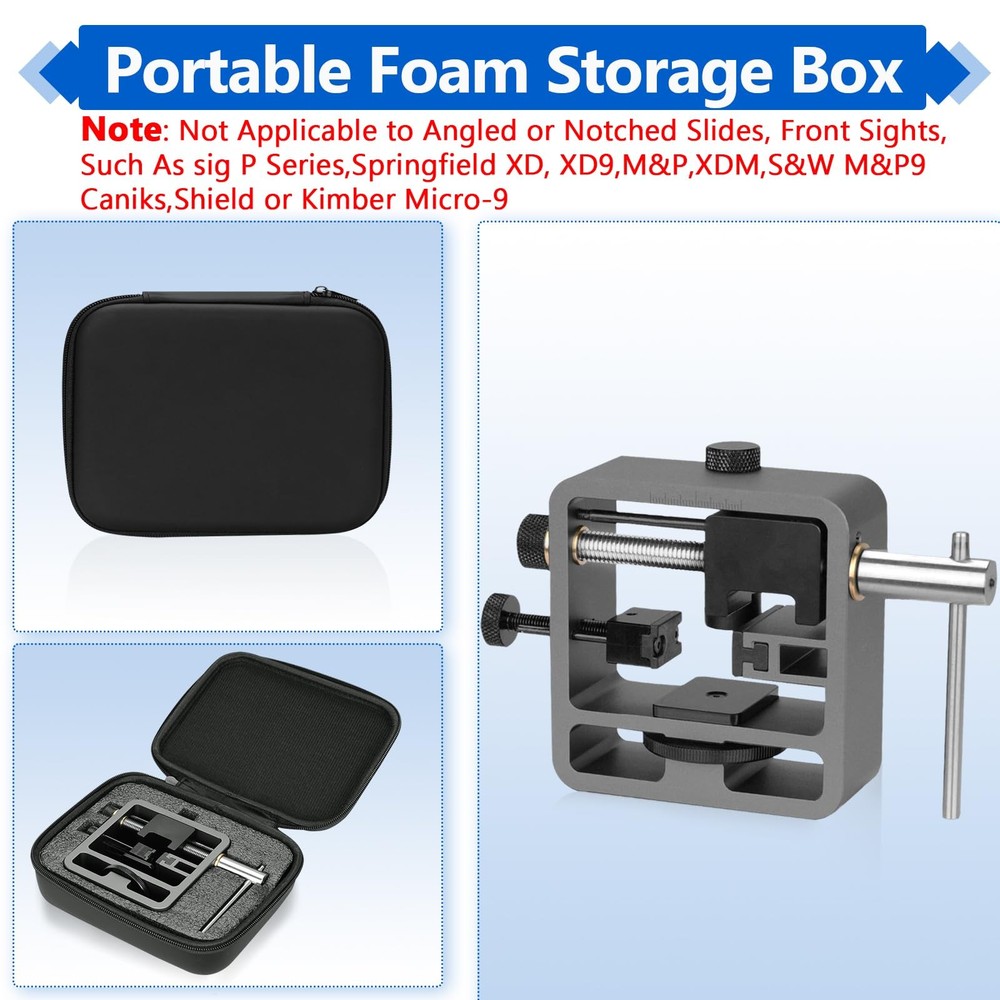 Pridefend Sight Pusher for Glock Square Slides,Sight Tool, Dark Grey