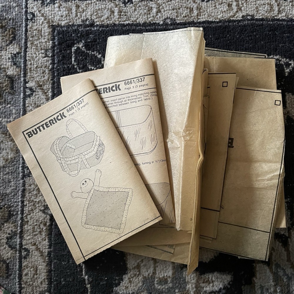 1984 Cabbage Patch Kids Doll Accessory Sewing Pattern Bed Carrier Vintage Cut*