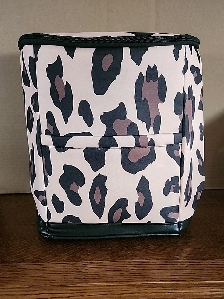 Insulated Leopard Print Backpack Cooler