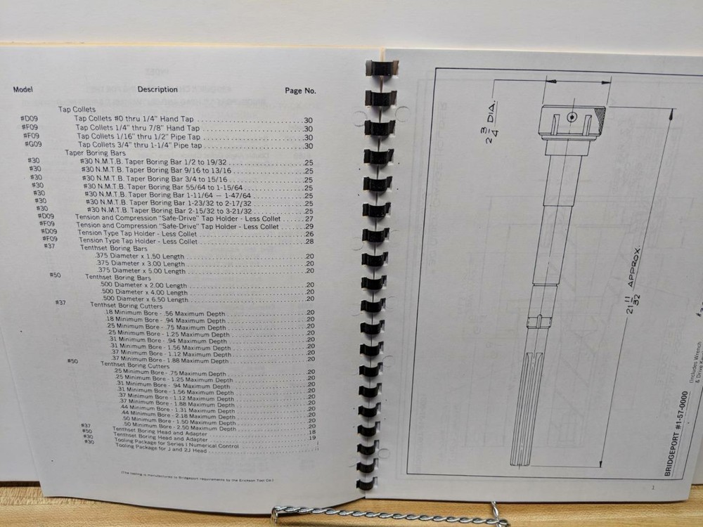 Bridgeport J & 2J Head Tooling & Accessories Manual
