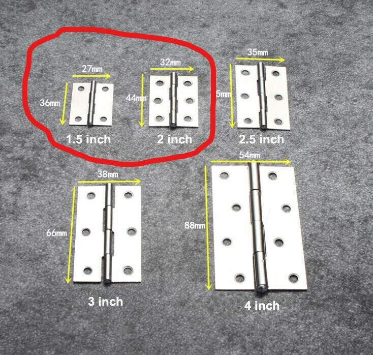 Butt hinge template for 1.5 & 2.0 in hinge