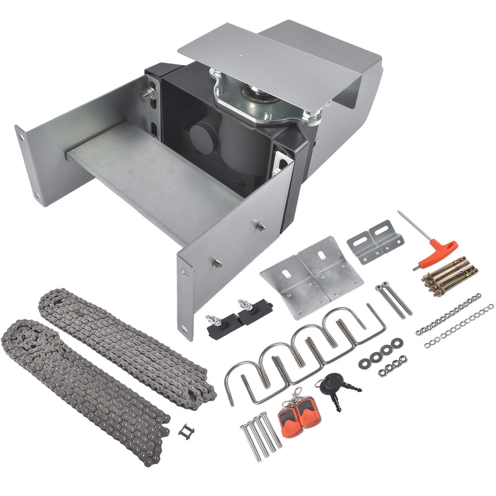 Single-Button Automatic Sliding Gate Opener Operator Kit 1800lbs W/o Infrared