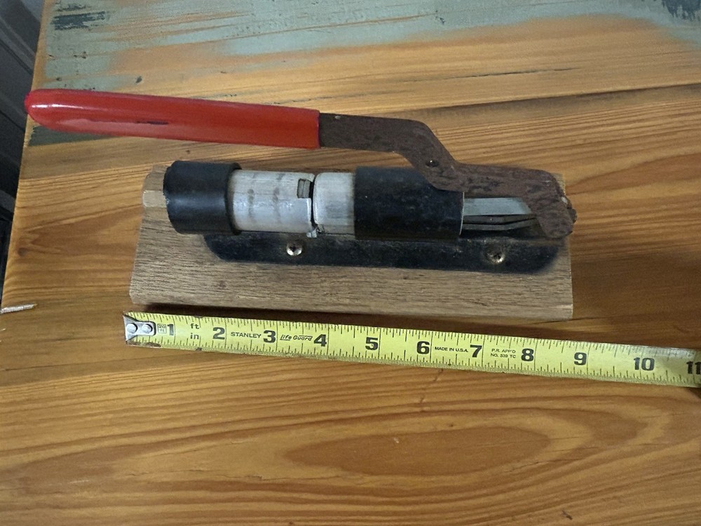 Vintage Heavy Duty Nut Cracker Lever Style Farm Tool Rustic