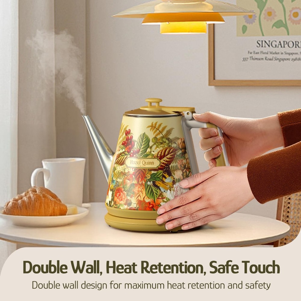 Retro X Eduardo Recife Collaboration Electric Kettle- 1 Litres / 34 Ounces Re...