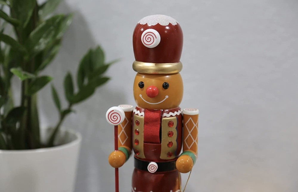 Nutcracker Christmas Decorations Gingerbread Men Figurine 14 inches Handmade