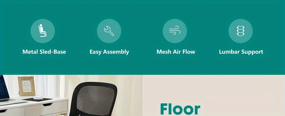 Sled Base Office Chair. Ergonomic. Mesh. For various spaces