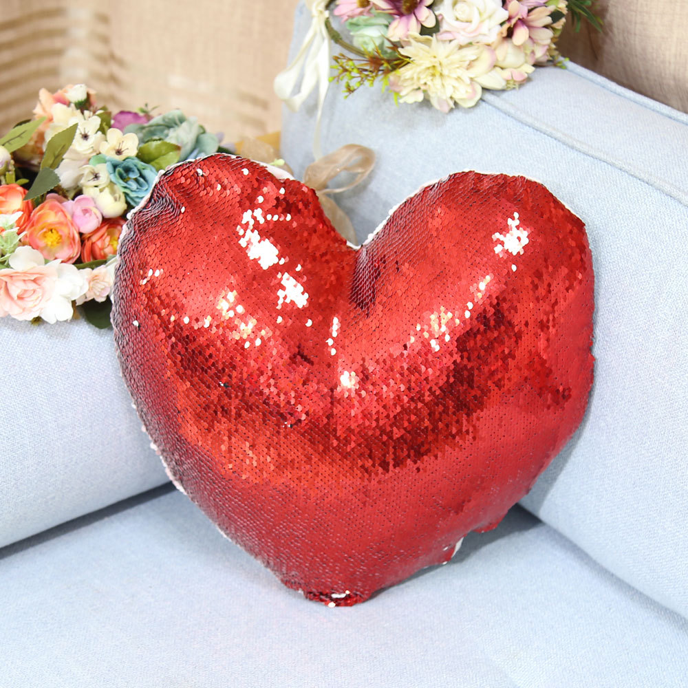 20Pcs Sublimation Blank Pillow Case Magic Reversible Sequin Cushion Cover Decor