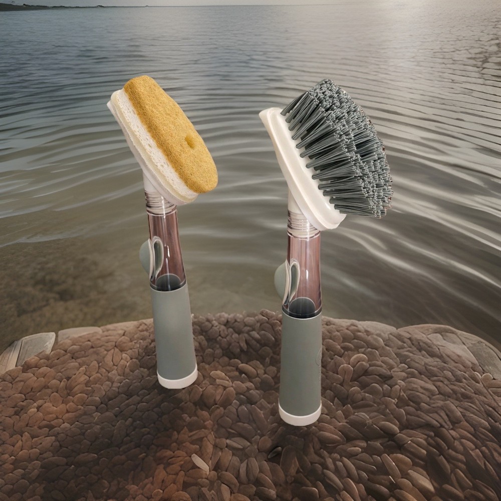 Norwex Kitchen Soap-Dispensing Brush & Sponge Set