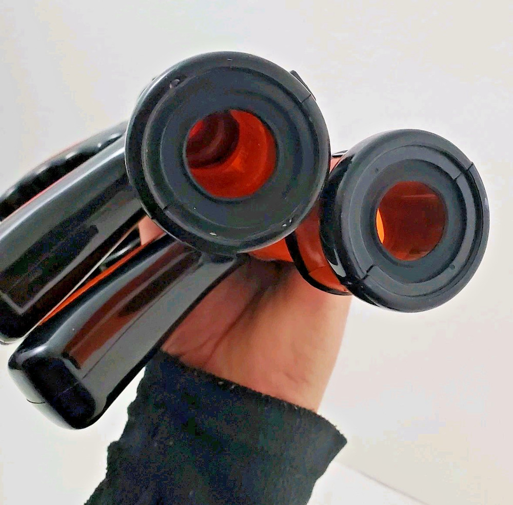 2 ATOMIC POWER POPPER GUNS Orange & Red Pump Shoot Hog Wild