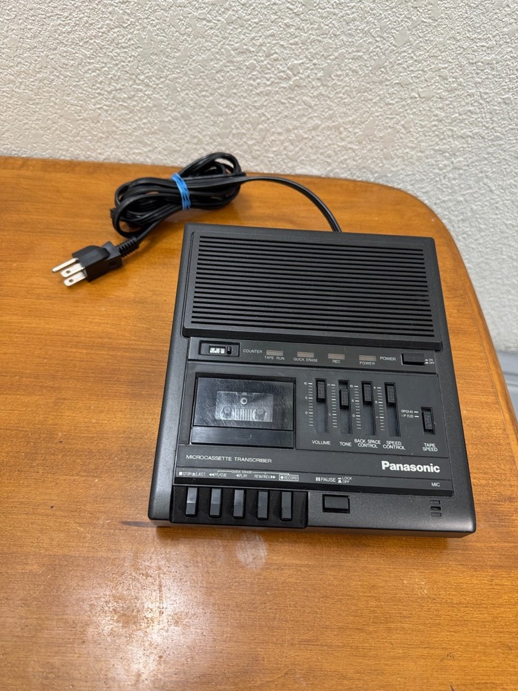 Vintage Panasonic RR-930 Microcassette Transcriber - Tested - No Pedal